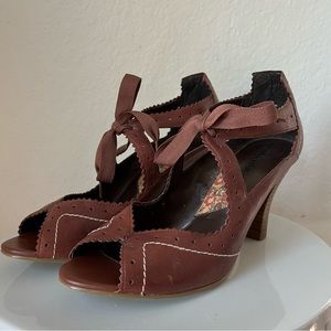 Soho Lab vintage style leather shoes size 8